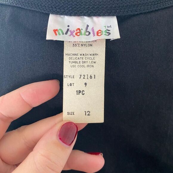 Early 2000's Black Open Front Witchy Whimsygoth Velvet Vest Top L / 12 - Picture 7 of 8